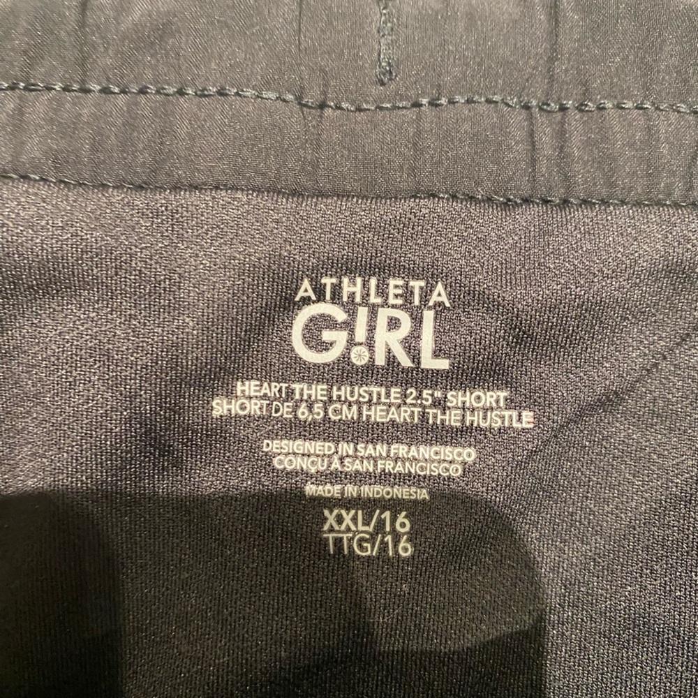 Athleta Girl XXL black shorts